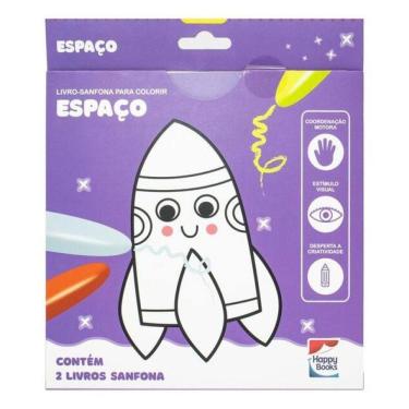 Imagem de Livro-Sanfona Para Colorir: Espaço
