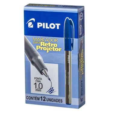 Imagem de Marcador Permanente Pilot Retro Projetor 1.0mm Azul 12 Un
