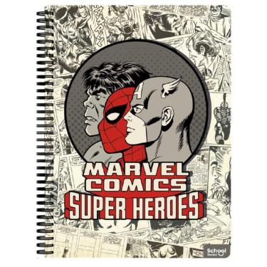Imagem de Caderno Universitário 10 Matérias 160 Folhas Super Heroes - School Basics