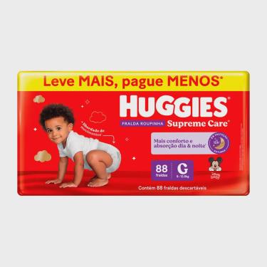 Imagem de Fralda Huggies Supreme Care Roupinha Max G 88 unidades
