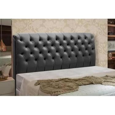 Imagem de Cabeceira Paris Para Cama Box Casal Laminado Preto - JS