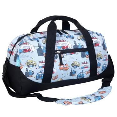 Imagem de Wildkin Bolsa esportiva infantil para meninos – tamanho de mão, ideal para escola e festas do pijama, Jo's Garage, Escola