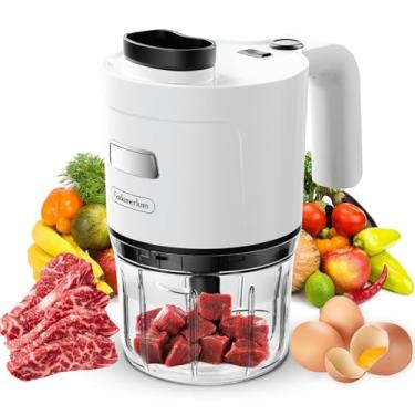 Imagem de Gadamerlum Processador De Alimentos Portátil 6 Em 1, Liquidificador De Mão 2000Mah, Lâmina De Aço Inoxidável Com Copo Misturador De 300Ml, Fatiador De Vegetais, Picador De Carne, Batedor E Espumador