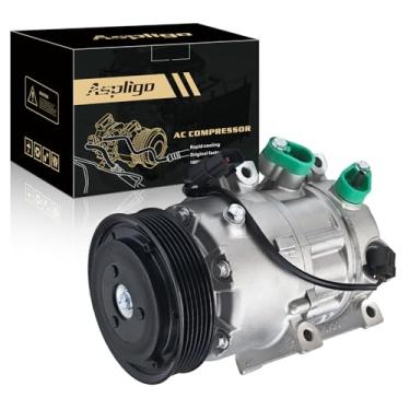 Imagem de Aspligo Compressor de ar condicionado AC serve para Hyundai Sonata 2.0L 2.4L 2011-2012, para Kia Optima 2.0L 2.4L 2011-2012, com embreagem A/C, compressor CA CO11218C, substitui 977013R000