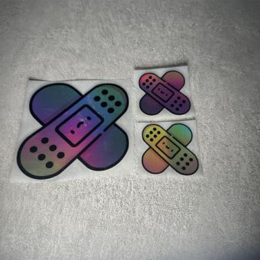 Imagem de DXYMOO Adesivo de estilo de carro para rosa fofo faixa cruzada auto janela corpo barco tanque de peixes 3 peças laser