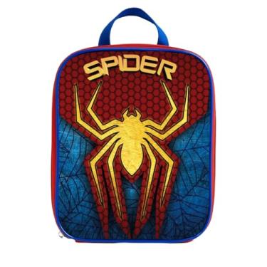Imagem de Lancheira Térmica Infantil Escolar Masculina Menino Reforçada Juvenil Grande Aranha