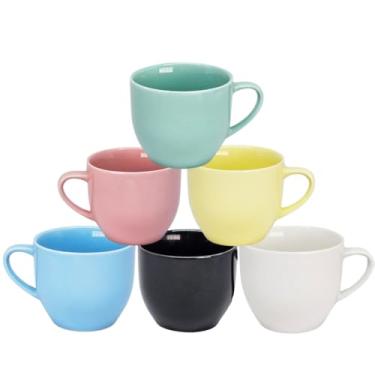 Imagem de Conjunto Xícaras Kit 6 Peças Porcelana Chicara Chá e Café 170ML (Colorido)