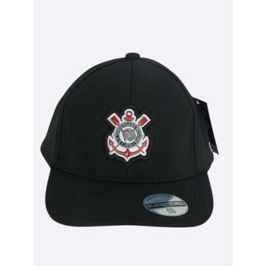Imagem de Boné Corinthians Patch Bordado Preto Timão SCCP - Super-Cap