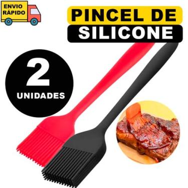 Imagem de Kit 2 Pincel De Silicone Utensílio De Cozinha Confeitaria E Culinária 