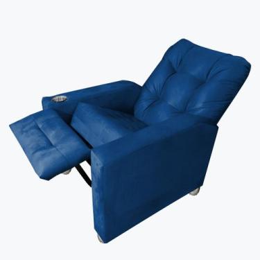 Imagem de Poltrona Do Papai Reclinável Quarto Sala Londres - B Home Decor, Azul