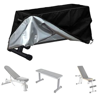 Imagem de Capa de placa sentada, adequada para sentar, banco de peso, cadeira de peso, proteção de banco fitness, à prova d'água, poeira e proteção solar, evita animais de estimação, preto, d50in w16in h21in