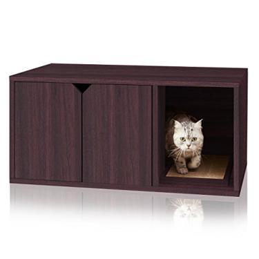 Imagem de Way Basics Caixa de areia para gatos com móveis modernos para gatos (montagem sem ferramentas e feita exclusivamente de papelão não tóxico sustentável)