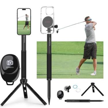 Imagem de Tripé de golfe Monopé Magnetic Golf Film Stick, alumínio ajustável de 
