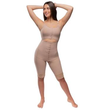 Imagem de Cinta Pós Cirúrgica Subdividida Med. Compres Emana New Form, CHOCOLATE