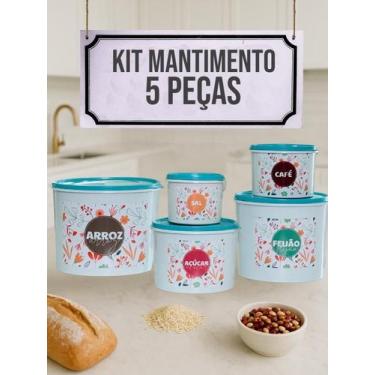 Imagem de Potes para Mantimentos Elegantes  Linha Floral Premium 5 PEÇAS - BERIN