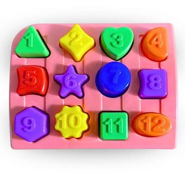 Imagem de Brinquedo Didático Formas E Números Bebê Presente Interativo Pedagógic