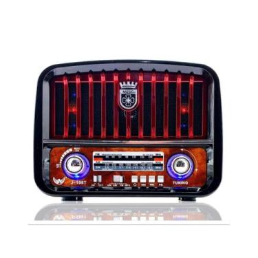 Imagem de Radio Antigo Fm Am Usb Aux Sd Pendrive Lanterna Recarregável - Altomex