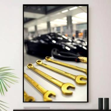 Imagem de Genérico, Quadro Oficina Ferramentas Carro Chave Decorativo A4 23x33cm