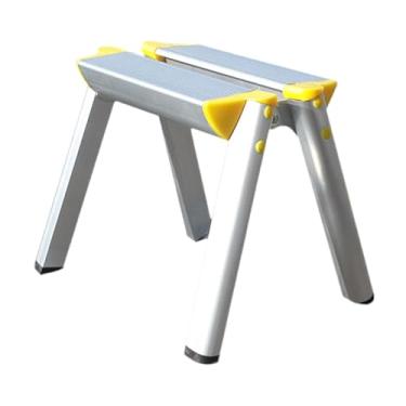 Imagem de Ioensy Escada larga dobrável, banco de pesca portátil, multifuncional, uso doméstico, escada, banco para cozinha, escritório, loja, casa, Amarelo