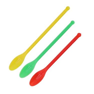 Imagem de Laboratory Colher Colloop Plástico Terminal Dupla Ferramenta para Amostragem Medicamento Mixagem 20 Conjuntos Verdes Amarelo Vermelho Verde