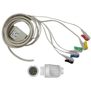 Imagem de Cabo Ecg 5 Vias Compatível Com Monitores Philips 12 Pinos - PHILIPIS