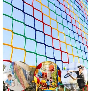 Imagem de KINGPOUL Rede De Carga Escalada Para Crianças, Segurança Varanda Ao Ar Livre, Corrimão Escada, Playground, Brinquedos Animais Estimação, Esportiva Poliéster Sem Nós, 3,3 X 16,6 Pés