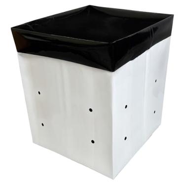 Imagem de A.A Sacos de cultivo de 30 galões preto e branco sacos de berçário de poliéster para plantas, cultivo de árvores, estufa (pacote com 10)