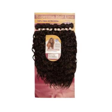 Imagem de Cabelo Marta Ser Mulher 55 cm Entrelace 100% Fibra de Proteína, Castan
