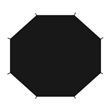 Imagem de kowaku Capa de sombra de trampolim, preta fácil de instalar para toldo de trampolins à prova de rasgos de 8 polos, capa de proteção solar, 4 pés