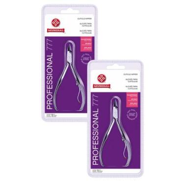 Imagem de Kit Alicates De Cutícula 722 Professional Aço Inox Mundial