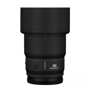 Imagem de Película protetora para lente de câmera 50 1.8 Película protetora decalque adesivo antiarranhões acessórios para Panasonic Lumix S 50 mm F1.8 (preto matriz)