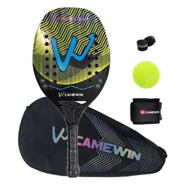 Imagem de Raquete de tênis de padel CAMEWIN em fibra de carbono 18k 360g + 10g