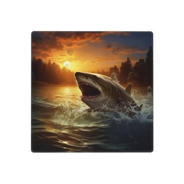 Imagem de Placa de parede para 2 gangs, placas decorativas para interruptores de luz, ao anoitecer, placa de parede de peixe, capas de tomada elétrica, interruptores de fazenda, placa frontal para quarto
