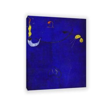 Imagem de Joan Miro Pôster Surrealismo Camponês Catalão com uma Guitarra Impressão em Tela Reproduções de Arte de Parede de Pinturas Famosas Sala de Estar Quarto Escritório Decoração de Parede 50x40cm