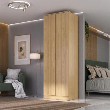 Imagem de Guarda Roupa 81cm 2 Portas de Abrir c/ 2 Gavetas 100% MDF - Mambel Q, 