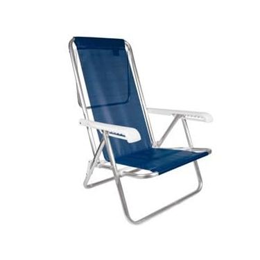 Imagem de Cadeira de praia reclinável(Azul Marinho)