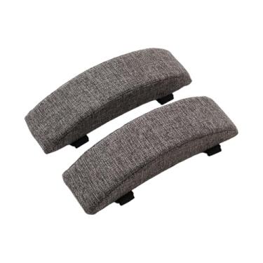 Imagem de Milageto Almofada para apoio de braço de cadeira de escritório, almofada para apoio de braço de cadeira gamer, esponja de alta densidade, acolchoamento, Cinza Escuro