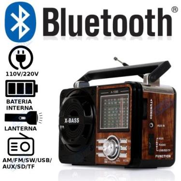 Imagem de Rádio Am Fm Antigo Longo Alcance Para Zona Rural Bandas Bluetooth Usb 