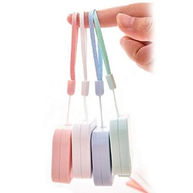Imagem de Régua retrátil Chironal, 4 peças, 150 cm, fita métrica, portátil, para crianças, régua de altura, para presentes, régua de alfaiate, fita de rolo de centímetro, cor aleatória