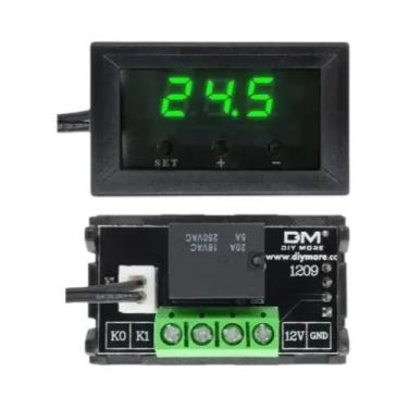 Imagem de 12V Termostato Digital Controlador De Temperatura Regulador NTC Sensor