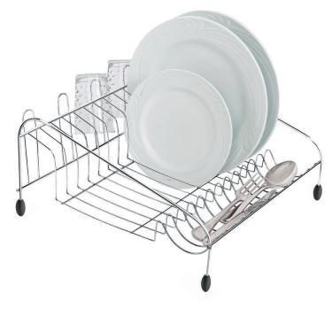 Imagem de Escorredor de Louças para 12 Pratos Utimil em Aço Cromado
