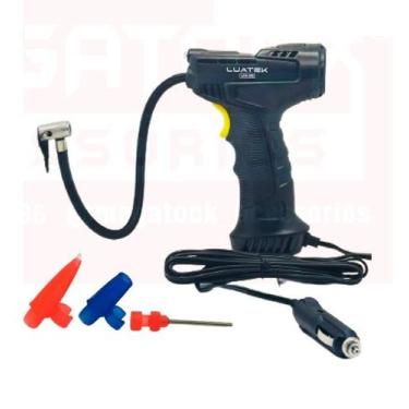 Imagem de Mini Compressor Pistola de Ar Veicular Digital Portátil 12V com Displa