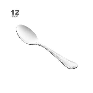 Imagem de Conjunto de 12 Colheres para Mesa Wolff Croisé de Aço Inox