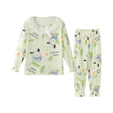 Imagem de Conjunto De Pijamas Azul Sanrio Kuromi Stitch Hello Kitty Para Meninas