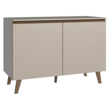 Imagem de Balcão Cozinha 120 cm 2 Portas Com Pés Nice Madesa, Crema