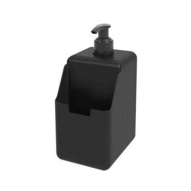 Imagem de Porta Detergente Líquido E Espaço Para Esponja 500ml Preto - Brinox