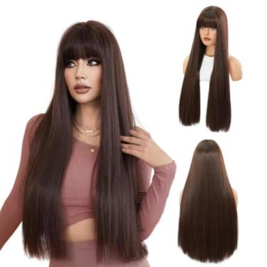 Imagem de Peruca Com Franja Wig Normal Lisa Orgânica Premium 70cm - bbless, Cast