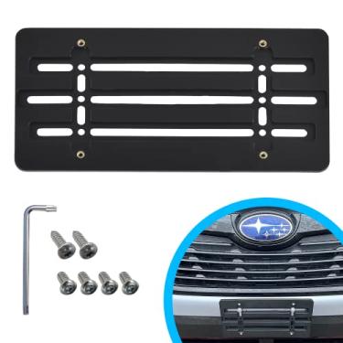 Imagem de Suporte de placa de carro de para-choque dianteiro para Subaru 2000-2023, conjunto de suporte de placa com 6 parafusos exclusivos e kit de chave inglesa, kit de montagem de etiqueta de licença,