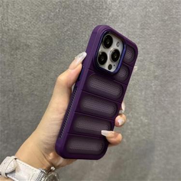 Imagem de Capa de telefone para iPhone 11 12 13 14 15 16 Pro Max Plus Matte Shockproof Bumper Back Cases Cover, Roxo, para iPhone 16