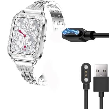 Imagem de Compatível com carregador de relógios inteligentes GADIXY, carregamento magnético de substituição de 1M compatível com relógios inteligentes GADIXY E05, G301, I70, G104 (preto, carregador de 2,84 mm)